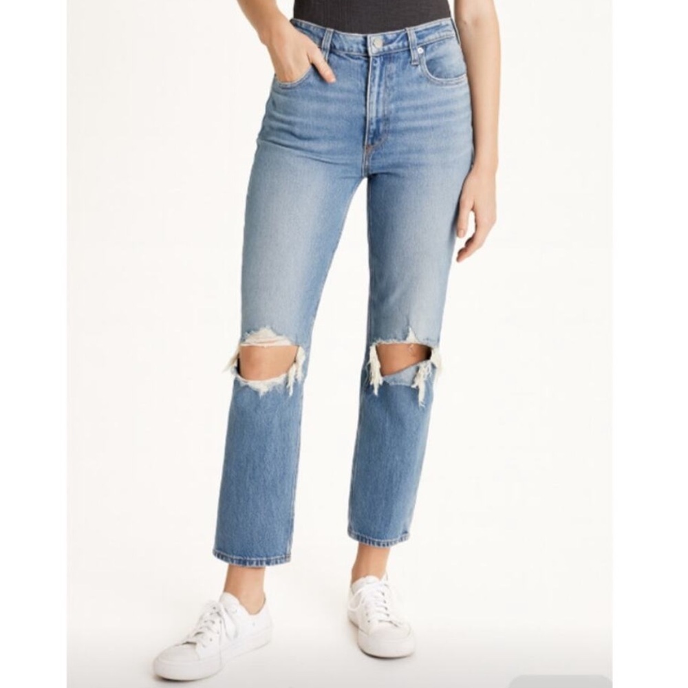 Abercrombie ultra high rise ankle straight jeans